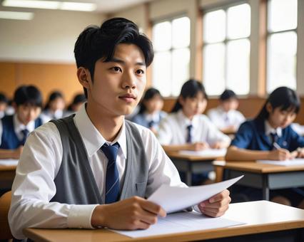 試験に臨む 試験に臨むの写真