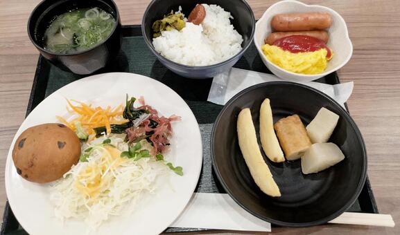 出張先で食べた朝食 バイキング,朝食,ご飯の写真素材
