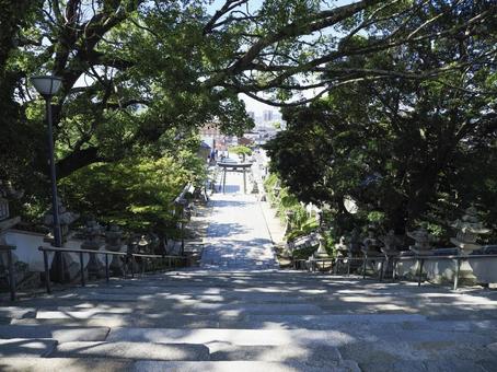 石段のある風景(参道) 石段のある風景(参道)の写真