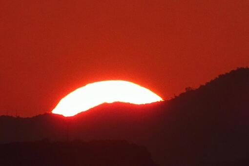 夕日 夕日の写真