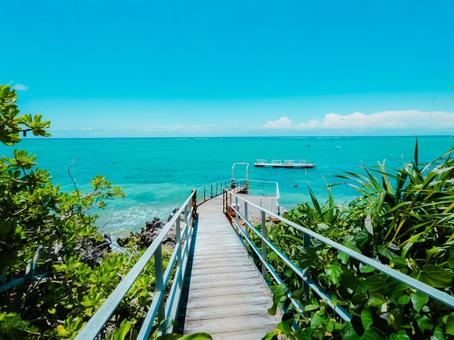 Photo, okinawa, moon beach, sea, 