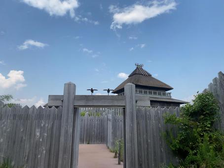 木の門 住居,縄文,縄文時代の写真素材