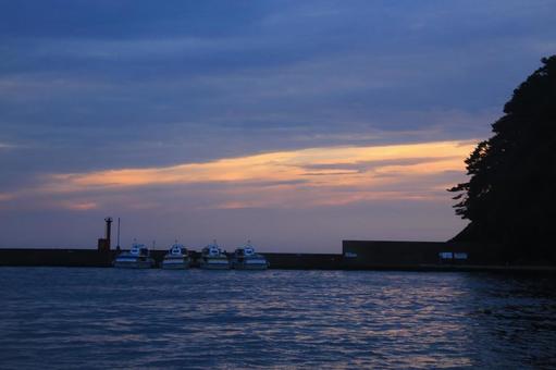 Sunset view from Nishina Port, JPG Sunset view from Nishina Port, JPG