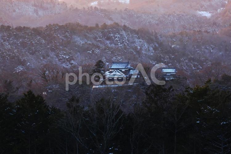 備中松山城　　山城 備中松山城,お城,城の写真素材