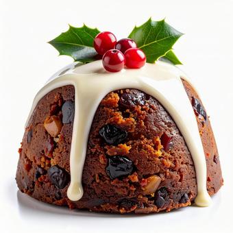クリスマスのプディング クリスマスのプディングの写真
