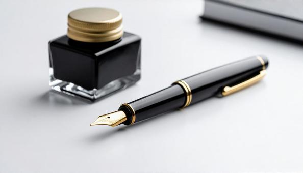 万年筆とインク 万年筆とインクの写真