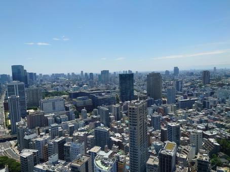 東京タワーから見た景色 東京タワーから見た景色 街並み,東京,自然の写真素材
