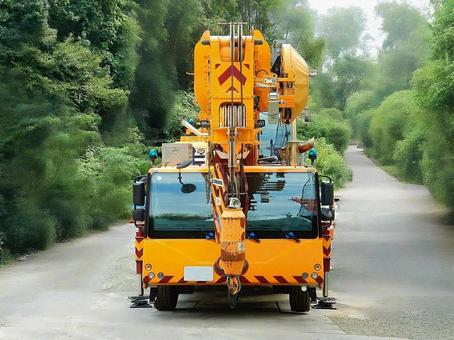 【風景写真】クレーン車 【風景写真】クレーン車 クレーン,クレーン車,ブームの写真素材