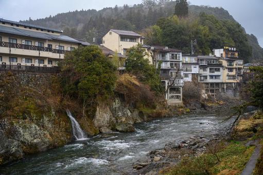 郡上市の町並み 郡上市の町並み 郡上市,川,郡上八幡の写真素材