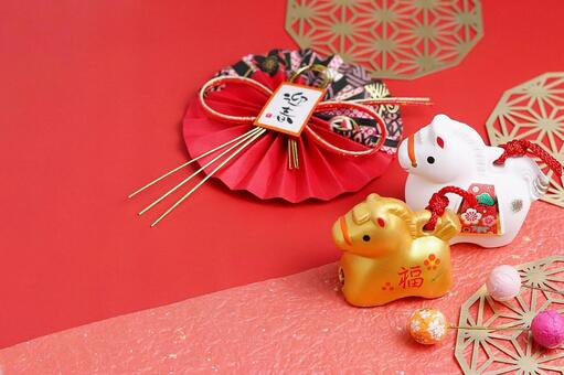 お正月や年賀状のイメージ素材(午年) 年賀状,年賀,午年の写真素材