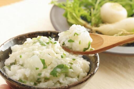 春の七草粥 春の七草,七草,七草粥の写真素材