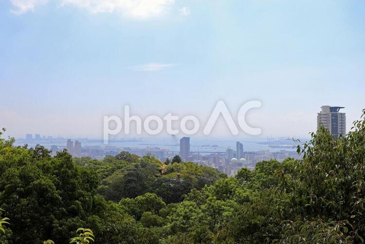 港町神戸の風景 神戸,港町,眺望の写真素材