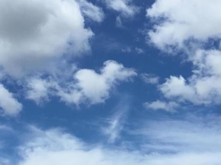 青空と白い雲 青空と白い雲の写真