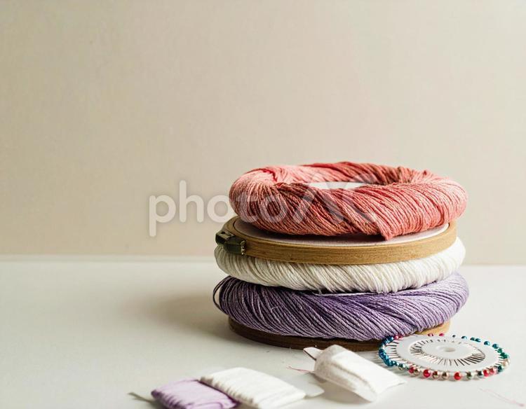 刺繍糸 刺繍糸,糸,刺繍の写真素材