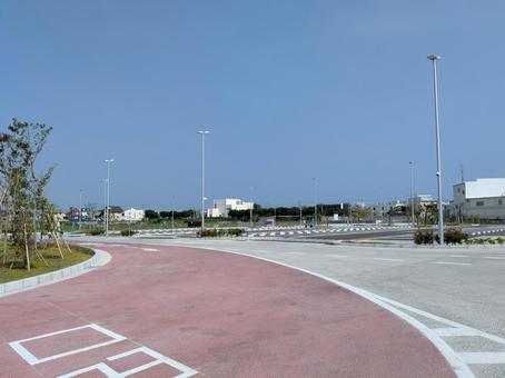 道の駅　湘南ちがさき　駐車場 茅ヶ崎,神奈川,湘南の写真素材