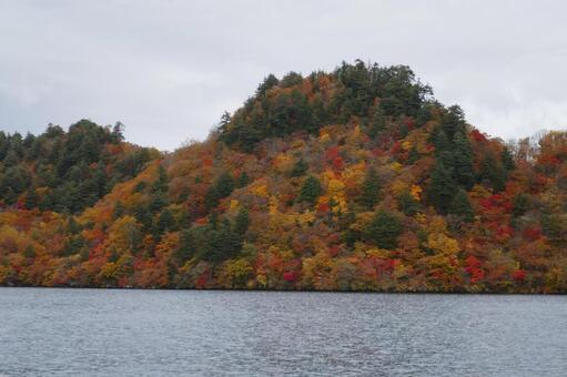 十和田湖の紅葉 紅葉,十和田湖,青森の写真素材