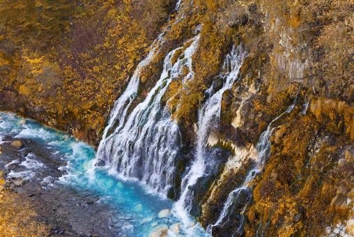 白髭の滝 白髭の滝 白髭の滝,秋,北海道の写真素材