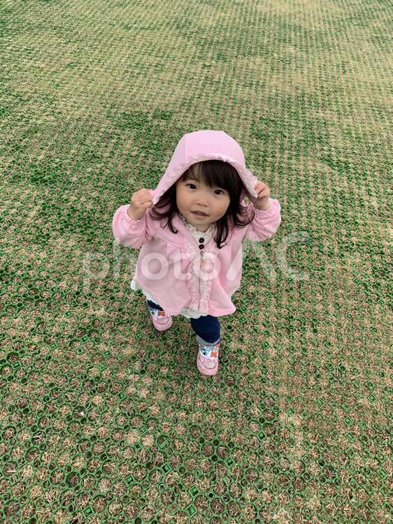 こんにちは^_^ 子供,人,楽しみの写真素材