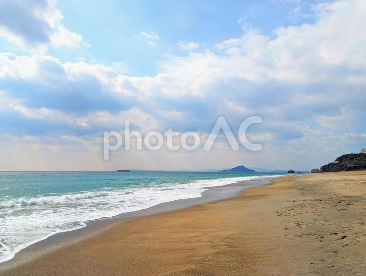 片浜十三里から神島を望む２ 海,伊良湖,波の写真素材