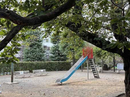 誰もいない公園 誰もいない公園の写真