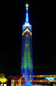 冬の福岡タワー_夜景3 風景,日本,九州の写真素材