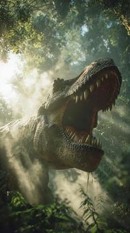 大迫力のT-REXの顔 大迫力のT-REXの顔の写真