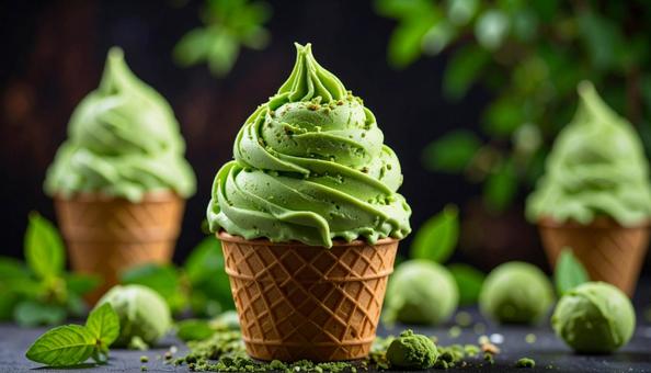 抹茶ソフトクリーム 抹茶ソフトクリームの写真