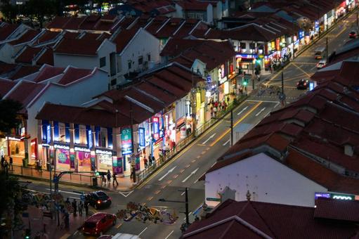 シンガポール・リトルインディアの街並み シンガポール・リトルインディアの街並みの写真