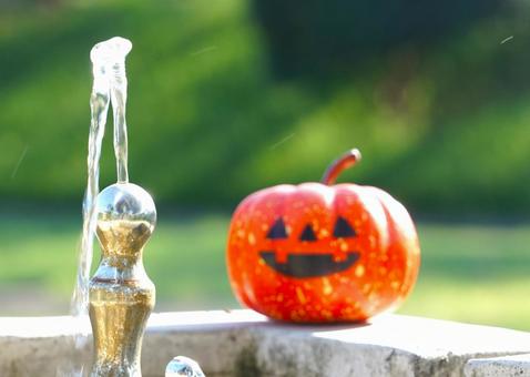 水飲み場のジャックオーランタン 水飲み場のジャックオーランタン ハロウィン,ジャックオーランタン,水道の写真素材
