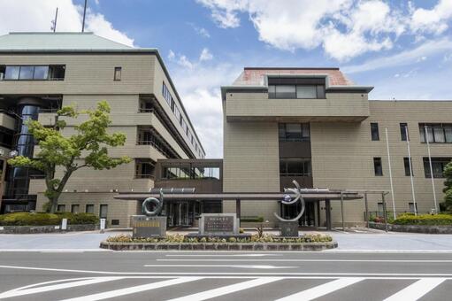 別府市役所（正面） 別府市役所,大分県,別府市の写真素材