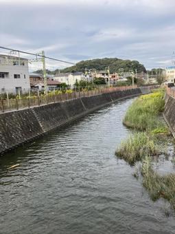 川の流れと街並み 川の流れと街並みの写真
