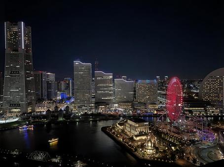 横浜の夜景 横浜の夜景 風景,綺麗,横浜の写真素材