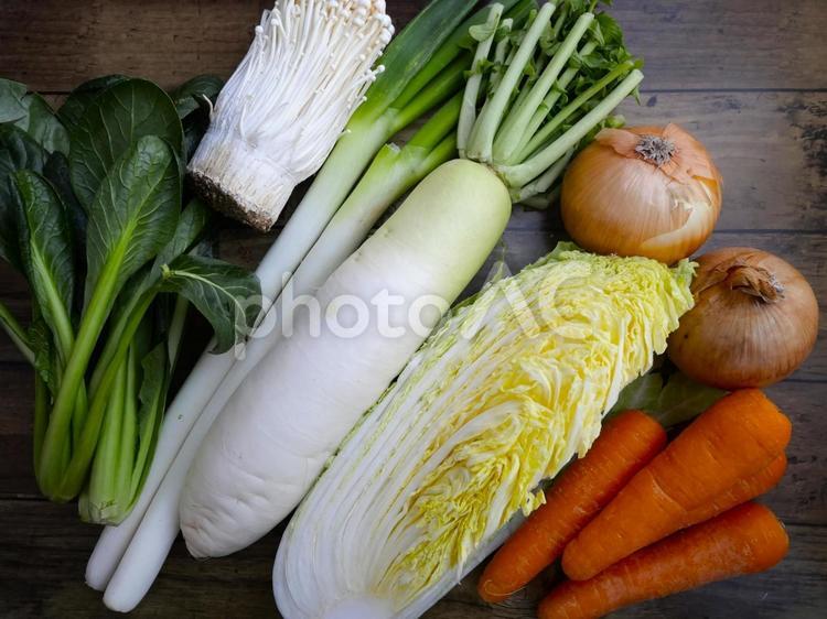 冬が主役の野菜たち 野菜,冬野菜,冬が主役の写真素材