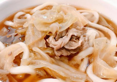 Meat and cabbage udon, JPG Meat and cabbage udon, JPG
