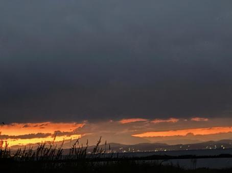 千葉富津の夕焼け 千葉富津の夕焼けの写真
