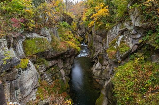 秋の磊々峡⑹ 秋,紅葉,磊々峡の写真素材