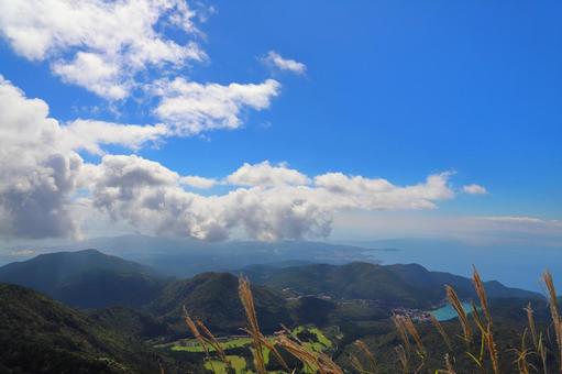 妙見岳山頂展望所からの眺めの写真