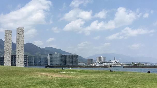 大津港 大津港 大津,大津港,琵琶湖の写真素材