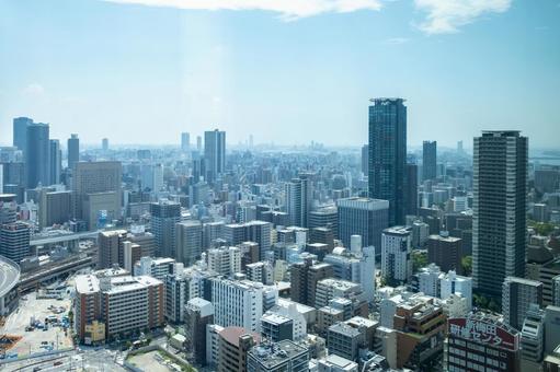 大阪のビル ビル,ビル群,街並みの写真素材