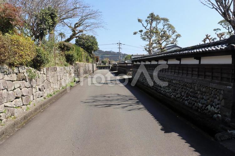 九州の小京都、晴れの飫肥城下町、武家屋敷 お館,お屋敷,邸宅の写真素材