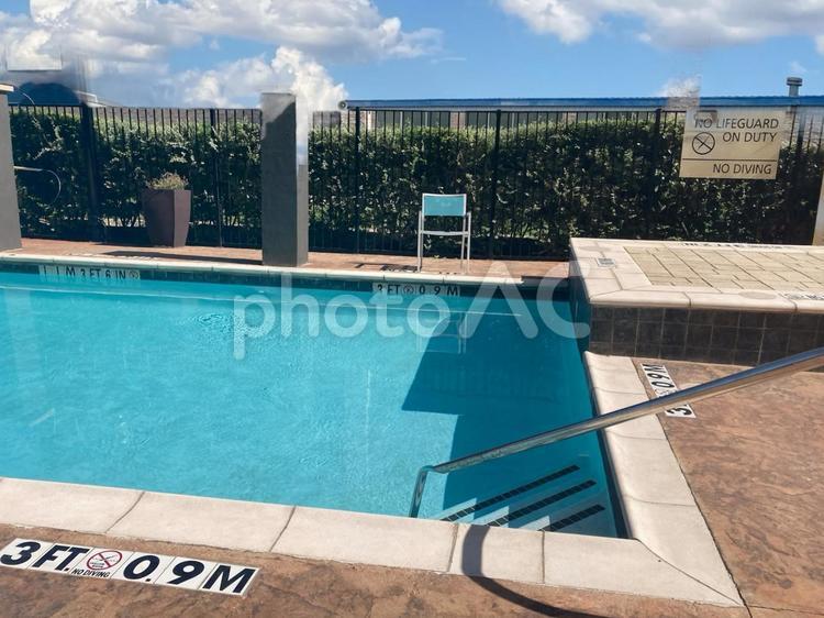 プライベートプール(アメリカ) プール,プールサイド,リゾートの写真素材