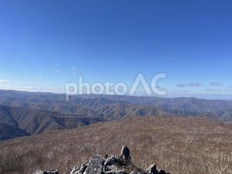 堺ノ神岳からの風景 堺ノ神岳,山頂,風景の写真素材