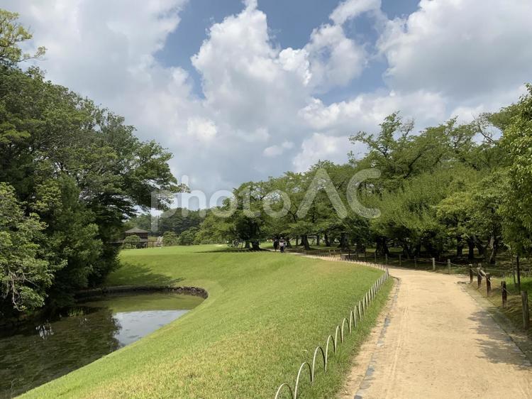 公園　日本庭園日本三名園岡山後楽園 日本庭園,岡山後楽園,日本三名園の写真素材