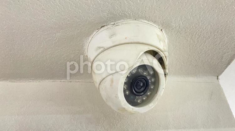 古い小さな監視カメラ　防犯カメラ 監視カメラ,防犯カメラ,古いの写真素材