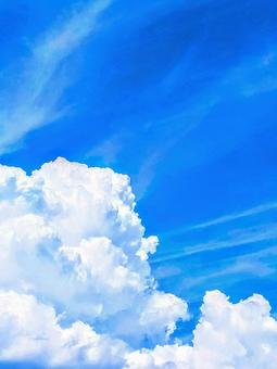 青空に伸びあがる入道雲 青空に伸びあがる入道雲の写真