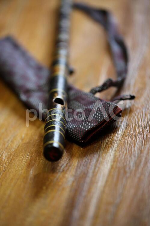 篠笛-タテ 篠笛,木材,木製の写真素材