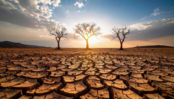 乾燥し、干からびた地面 乾燥し、干からびた地面の写真