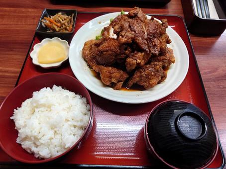ザンタレ定食 ザンタレ定食 ザンギ,からあげ,揚げ物の写真素材