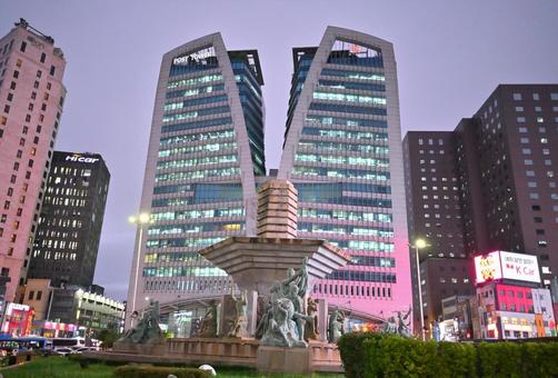 噴水台 韓国,噴水台,ソウルの写真素材