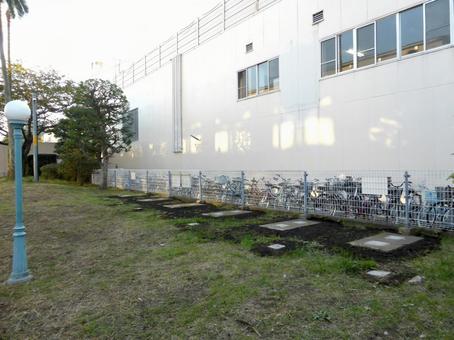 松竹大船撮影所跡地・タイル壁画撤去の跡 松竹,大船,映画の写真素材